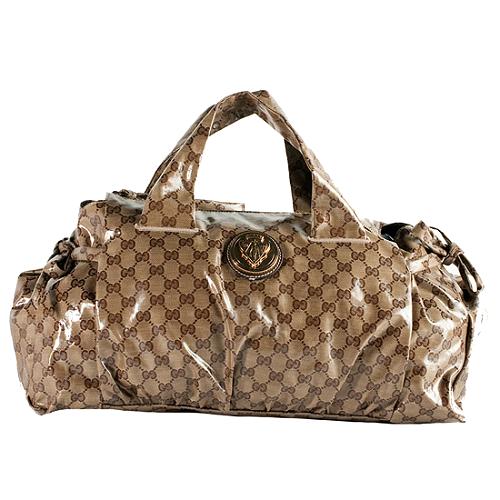 Gucci Crystal GG Hysteria Large Satchel Handbag