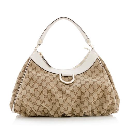 Gucci GG Canvas D Gold Large Hobo