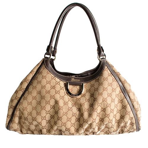 Gucci D Gold Large Shoulder Handbag