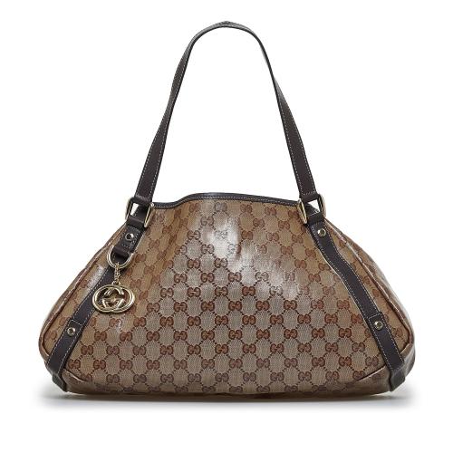 Gucci GG Crystal Medium Abbey D-Ring Hobo