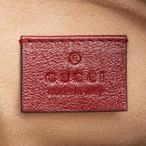 Gucci Diagonal Matelasse Leather GG Marmont Double Zip Mini Camera Bag