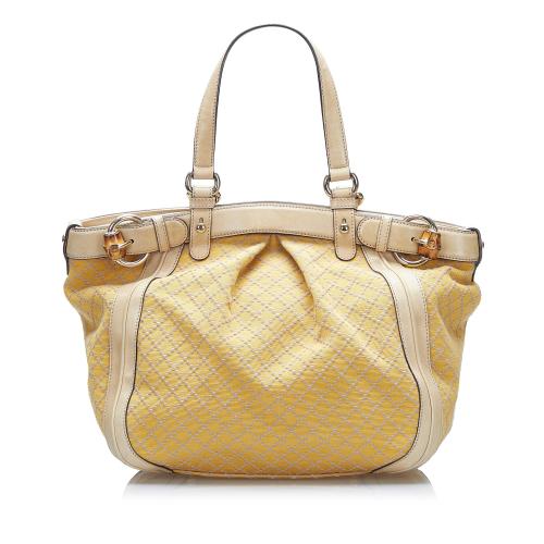 Gucci Diamante Bamboo Handbag