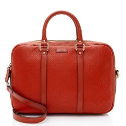 Gucci Diamante Leather Briefcase