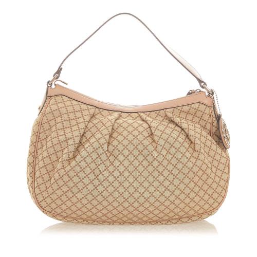 Gucci Diamante Sukey Canvas Shoulder Bag