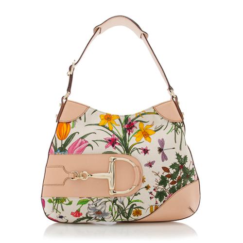 Gucci Canvas Flora Hasler Medium Shoulder Bag