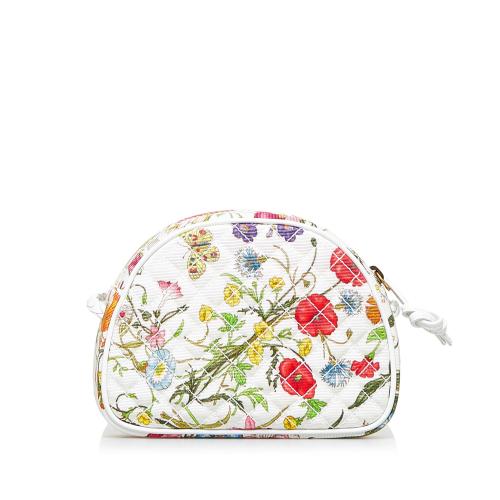 Gucci Flora Trapuntata Mini Canvas Crossbody Bag Gucci Handbags