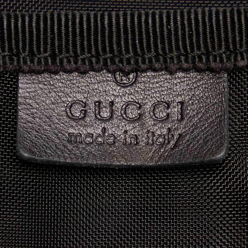 Gucci G Logo Canvas Web Tote Bag