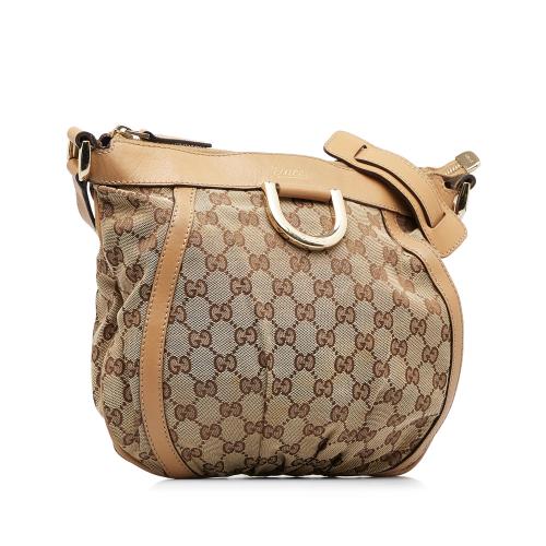 Brown Gucci GG Canvas Abbey D-Ring Crossbody Bag