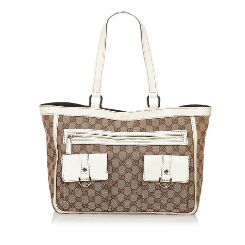 Gucci GG Canvas Abbey D-Ring Pocket Tote Bag