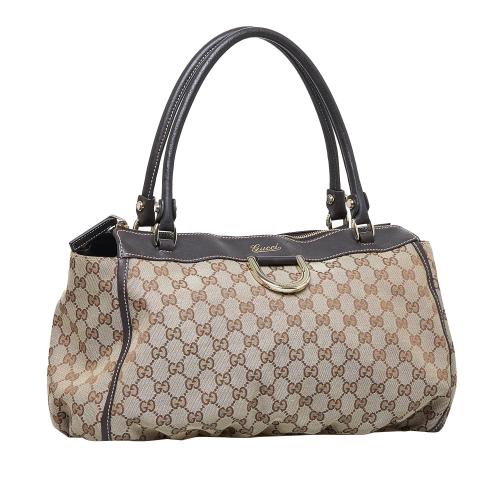 Gucci Abbey D-Ring Tote GG Canvas Large at 1stDibs