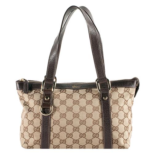 Gucci GG Canvas Abbey Small Satchel Handbag