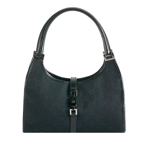 Gucci GG Canvas Bardot Bouvier Shoulder Handbag
