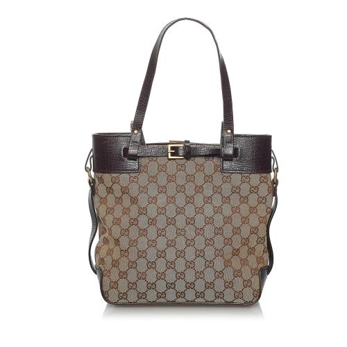 Gucci GG Canvas Belted Tote Bag