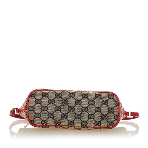 Brown Gucci GG Canvas Boat Baguette