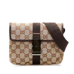 Gucci GG Canvas Buckle Belt Bag