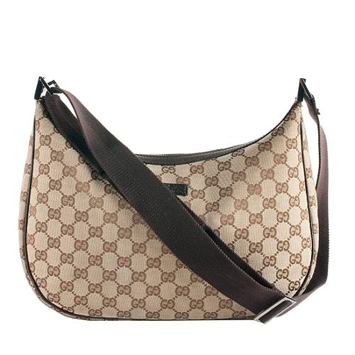 Gucci GG Canvas Crescent Shoulder Handbag