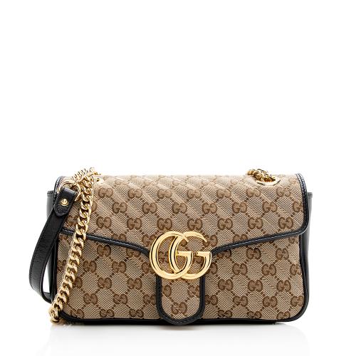 Gucci GG Canvas GG Marmont Small Flap Shoulder Bag