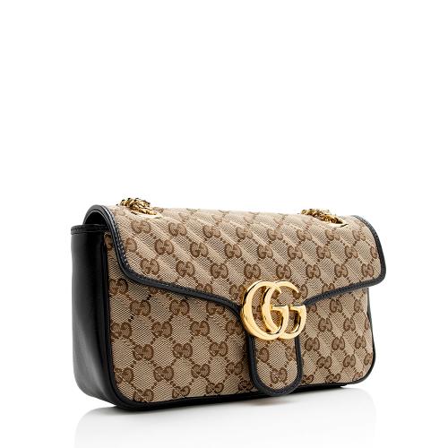 Gucci GG Canvas GG Marmont Small Flap Shoulder Bag