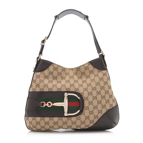 Gucci GG Canvas Hasler Medium Shoulder Bag 