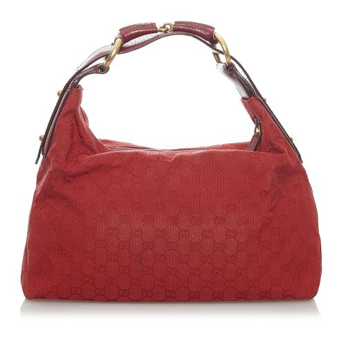 Gucci GG Canvas Horsebit Hobo Handbag