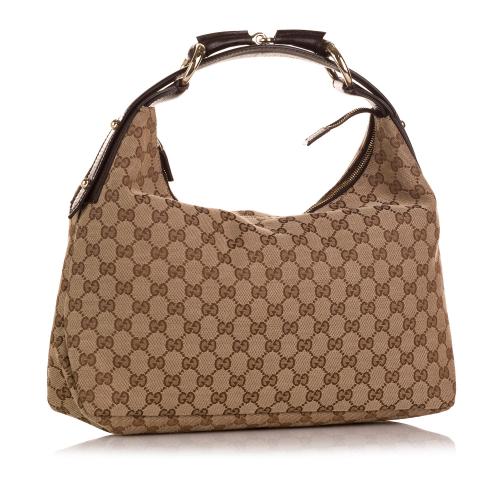 Gucci GG Canvas Horsebit Hobo