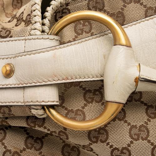 Gucci GG Canvas Horsebit Large Hobo - FINAL SALE