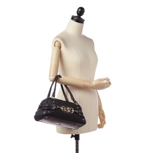 Gucci GG Canvas Horsebit Wave Handbag