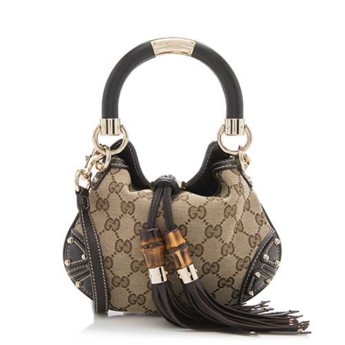 Gucci GG Canvas Indy Mini Top Handle Bag