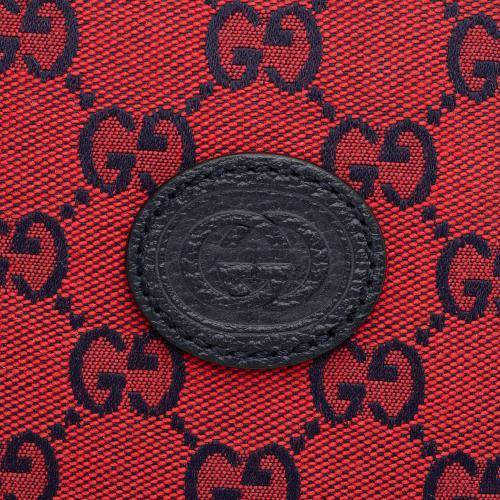 Gucci GG Canvas Interlocking G Patch Round Shoulder Bag