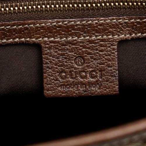 Tan Gucci GG Canvas Jackie Piston Lock Tote Bag – Designer Revival