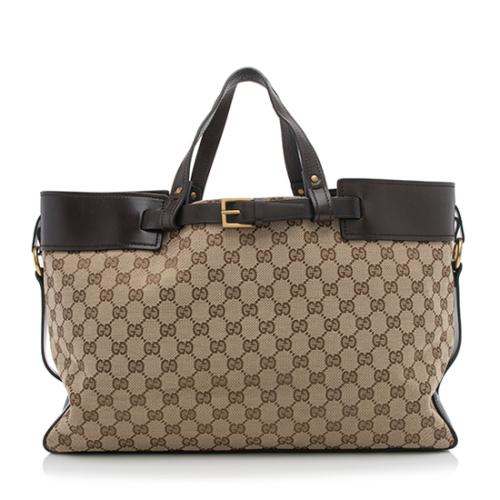 Gucci GG Canvas Belted Tote 