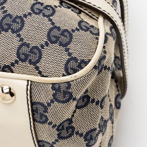 Gucci GG Canvas Leather Web Shoulder Bag