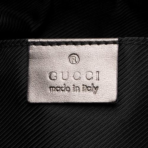 Gucci GG Canvas Metallic Leather Small Shoulder Bag