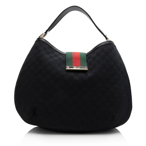 Gucci GG Canvas New Ladies Web Large Hobo