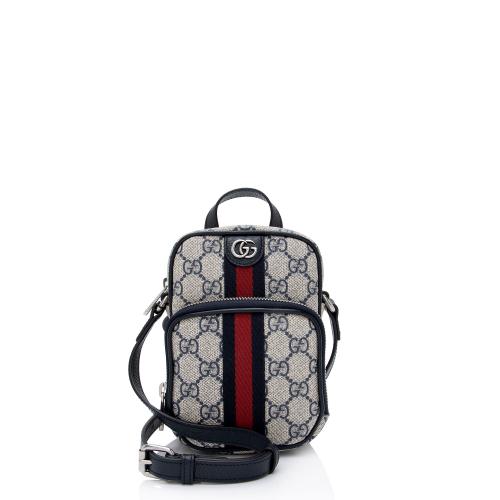 Gucci GG Canvas Ophidia Mini Double Zip Messenger Bag