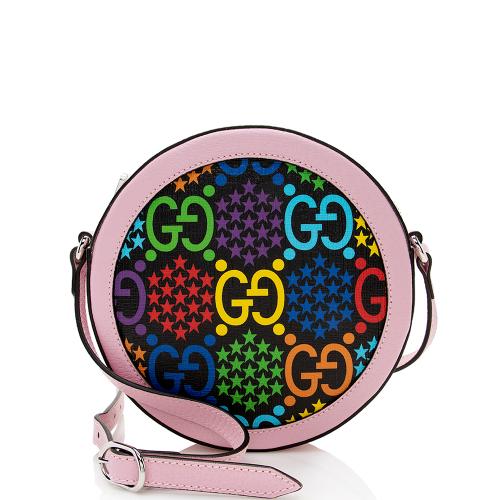 Gucci GG Canvas Supreme Monogram Psychedelic Round Shoulder Bag 