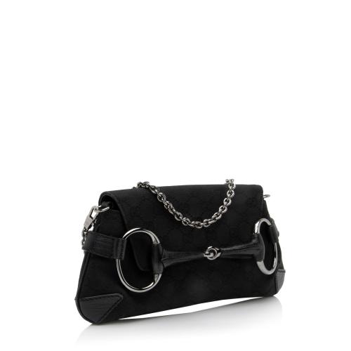 Gucci Tom Ford Monogram Horsebit Chain Clutch Bag