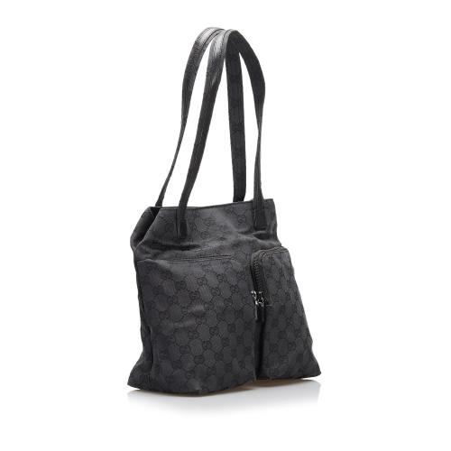 Jumbo GG tote bag in black GG canvas