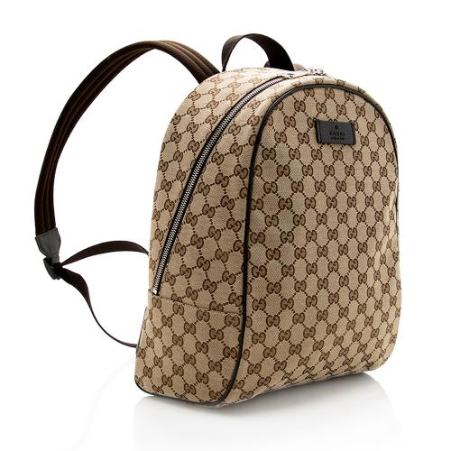 Gucci Brown Monogram Canvas Travel Backpack