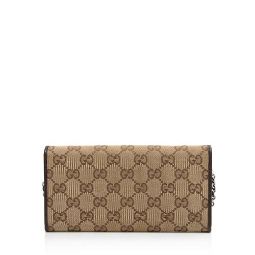Gucci GG Canvas Wallet on Chain Bag