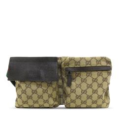 Gucci GG Canvas Web Double Pocket Belt Bag