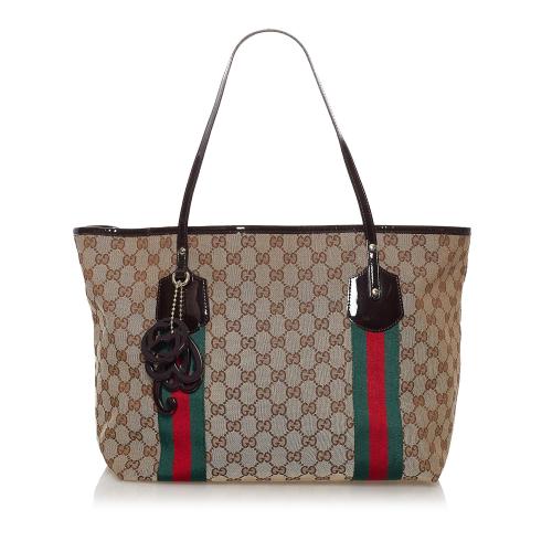 Gucci GG Canvas Web Jolie Tote Bag