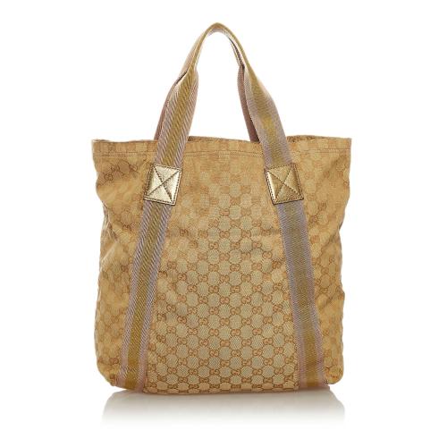 Gucci GG Canvas Web Tote Bag