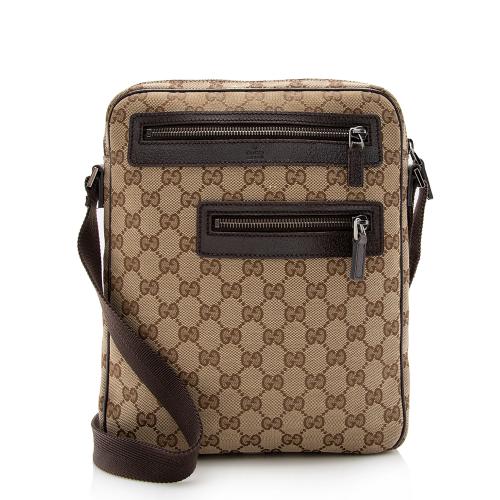 Gucci GG Canvas Zip Pocket Messenger Bag