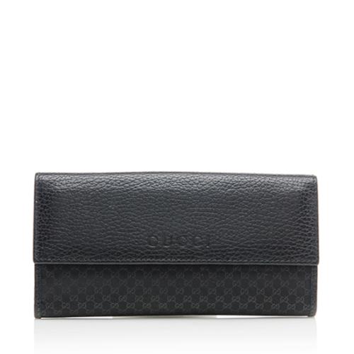 Gucci Micro GG Canvas Continental Wallet