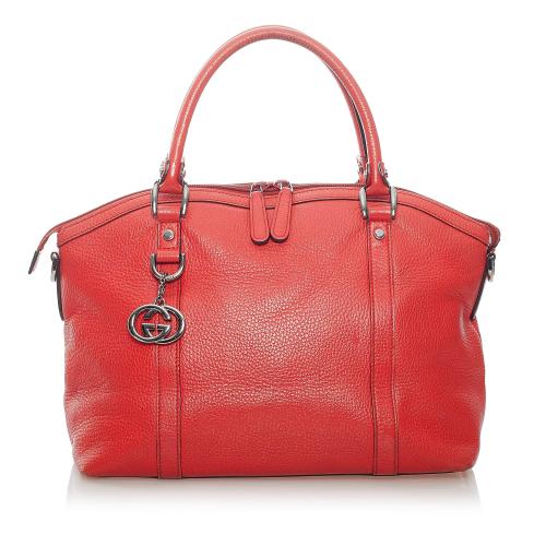 Gucci GG Charm Dome Leather Handbag | Gucci Handbags | Bag Borrow