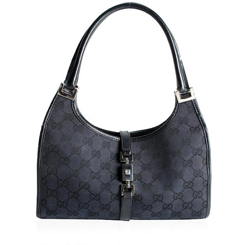 Gucci GG Fabric Bardot Bouvier Shoulder Handbag