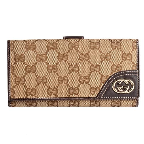 Gucci GG Fabric Britt Long Wallet