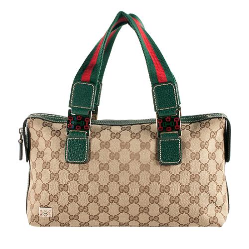 Gucci GG Fabric Satchel Handbag