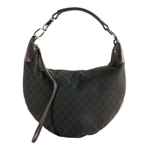 Gucci GG Fabric Small Hobo Handbag